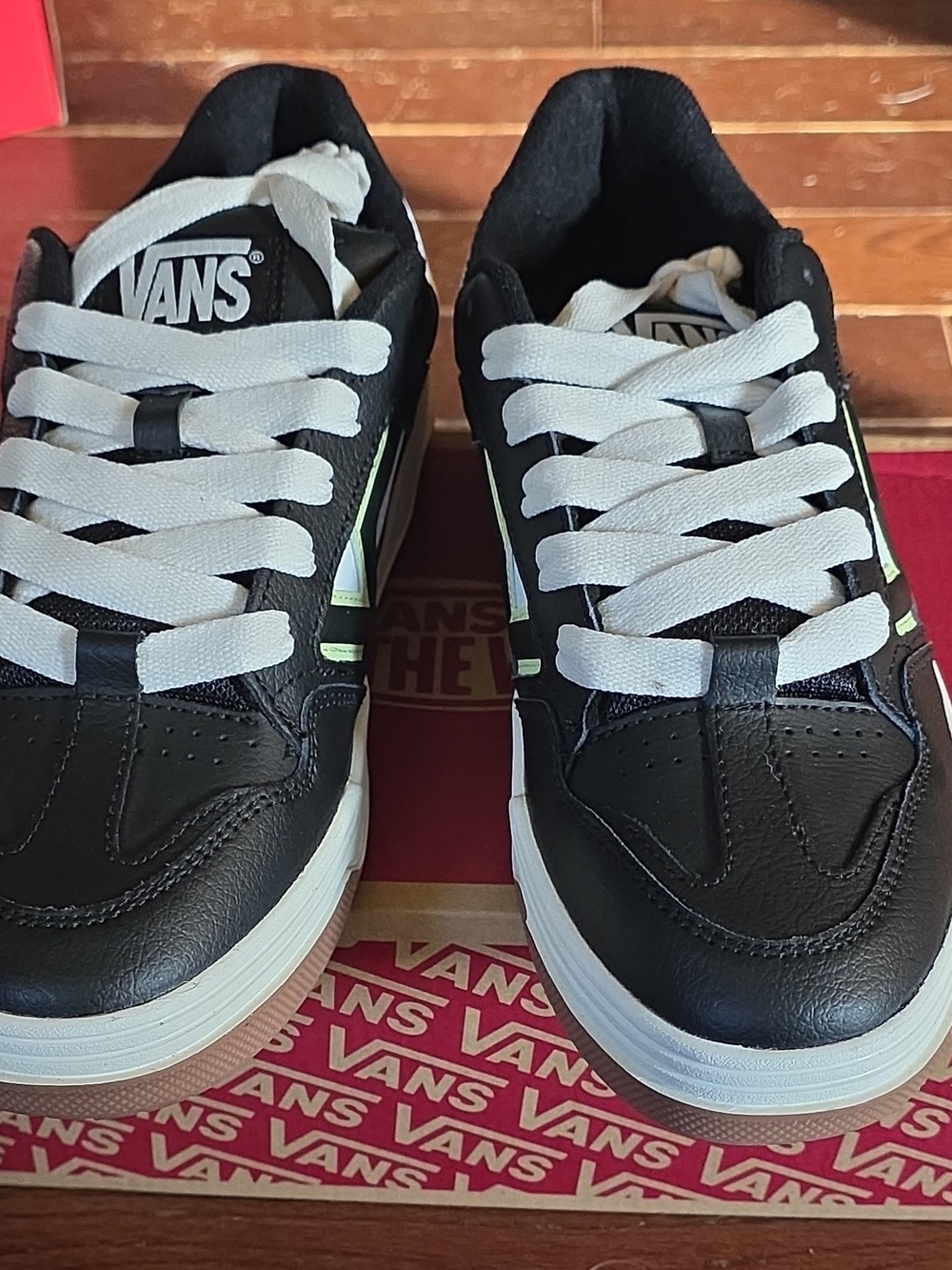 Vans Black Low-Top Sneakers with White Laces